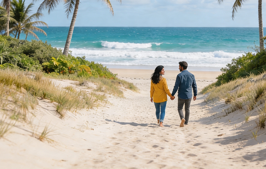 Goa Honeymoon Package - Couple Walking to the Beach